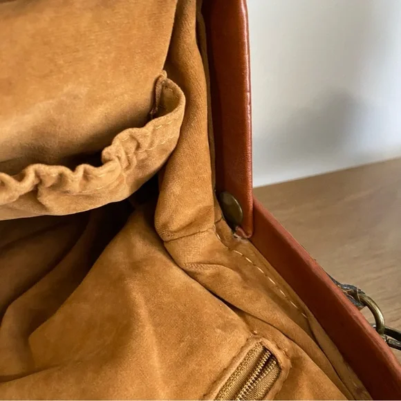 Patricia Nash Painted Floral Leather Satchel with Lock and Key - Picture 13 of 16